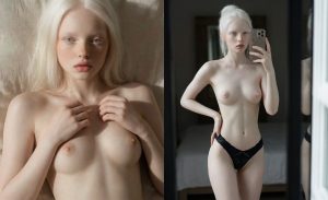 White Albino Flaunting Her Boobs In Nude Photos White Albino Flaunting Her Boobs In Nude Photos