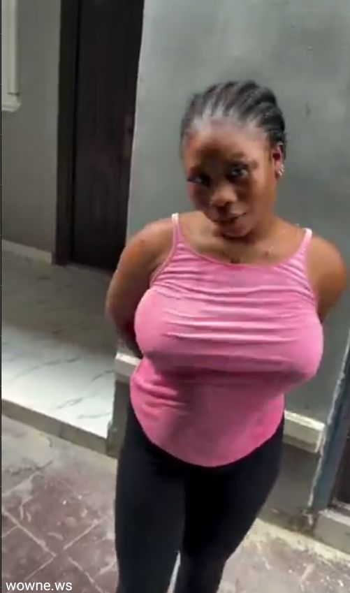Nigerian Girl With Pointed Big Breasts Tempting Her Boyfriend (18+)